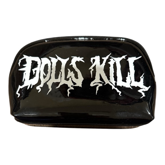 Dolls Kill Accessories - Dolls Kill Glossy Black Makeup Pouch